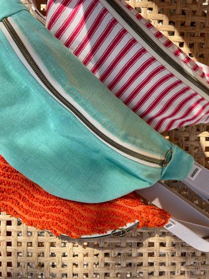 Banane à carreaux turquoise